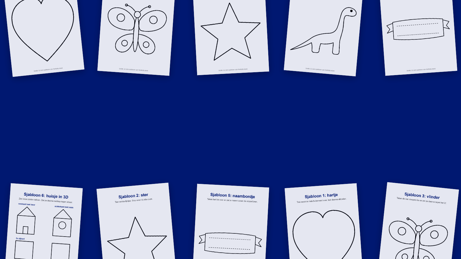 Gratis 3D pen sjablonen om te printen: 6 vormen om na te tekenen