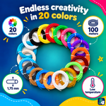 PCL filament for 3D pens: endless creativity in 20 colours, 100 metres