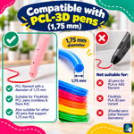 PCL filament compatible with PCL 3D pens (1.75 mm)