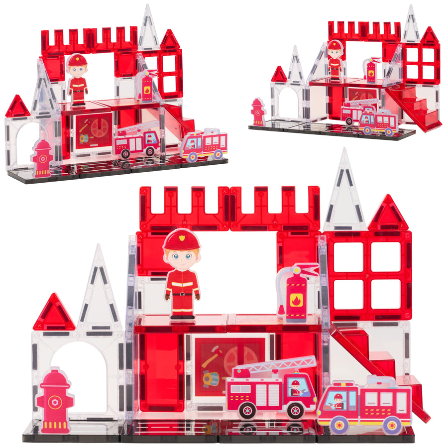 Magnetic Tiles - Fire Fighters - 32-delig - Magnetisch Speelgoed