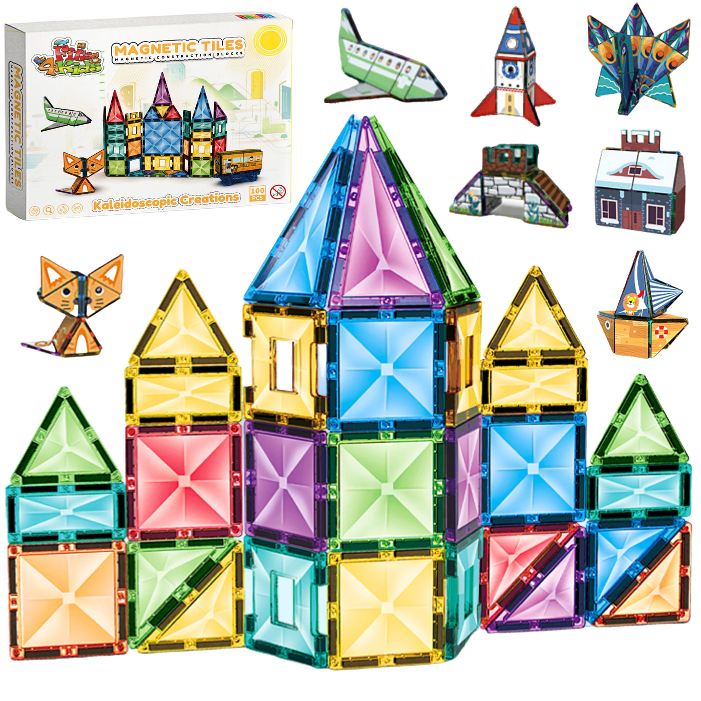 Magnetic Tiles - Kaleidoscopic Creations Editie - 100 (+99) Stuks