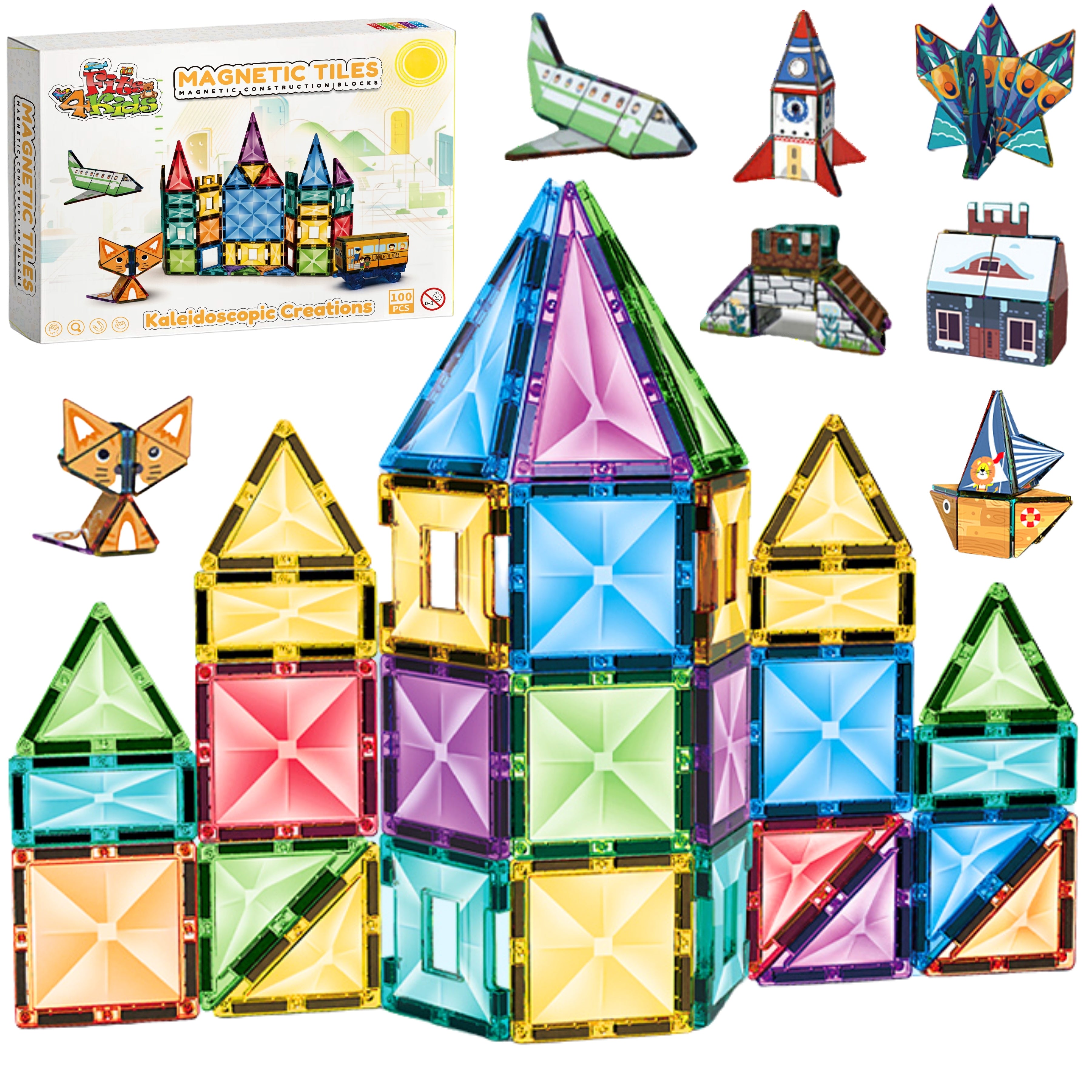 Magnetic Tiles - Kaleidoscopic Creations Editie - 100 (+99) Stuks