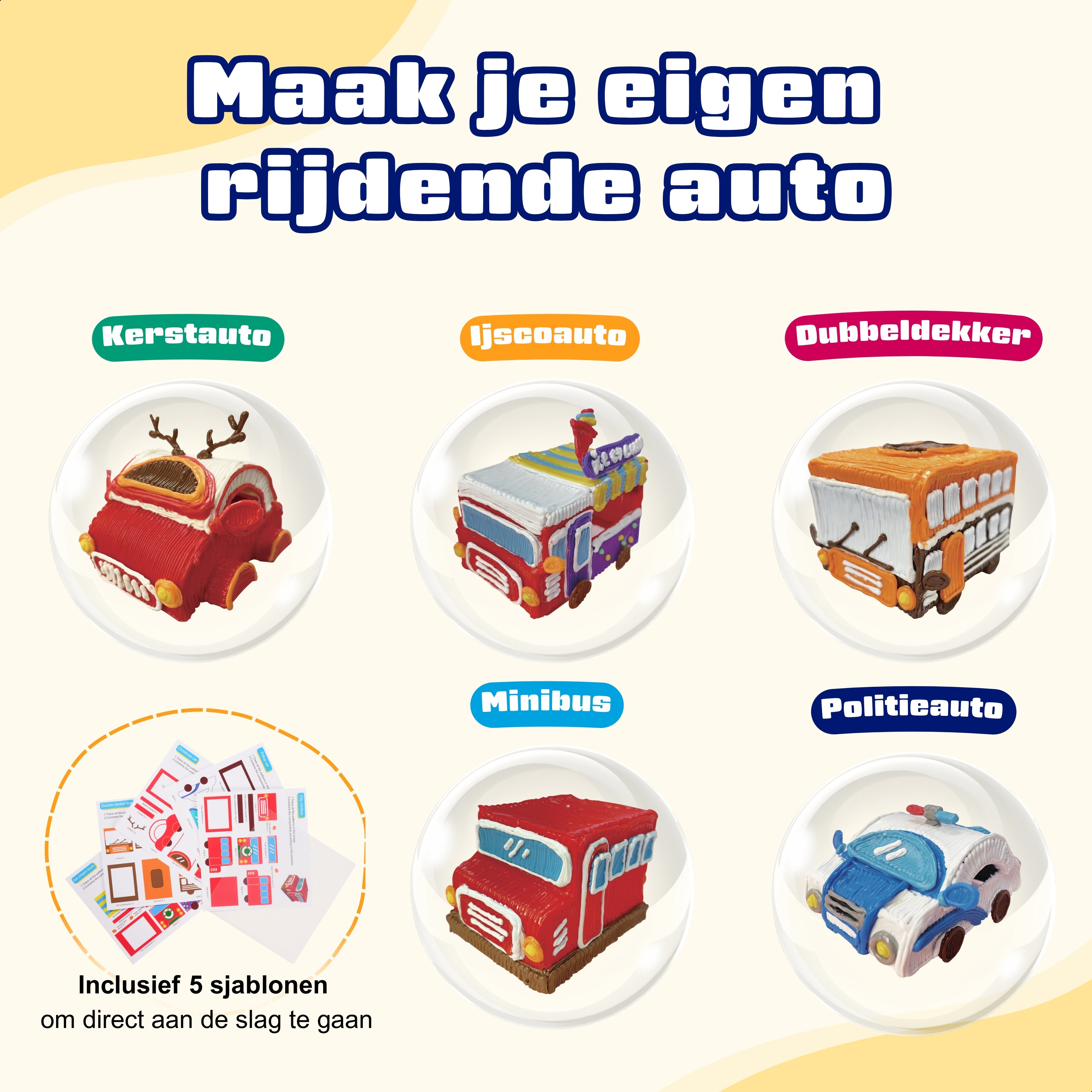 Maak je eigen rijdende auto met de roze 3D Pen Race Kit van Fits4Kids