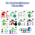Overzicht van 10 herbruikbare 3D pen stencils van Fits4Kids