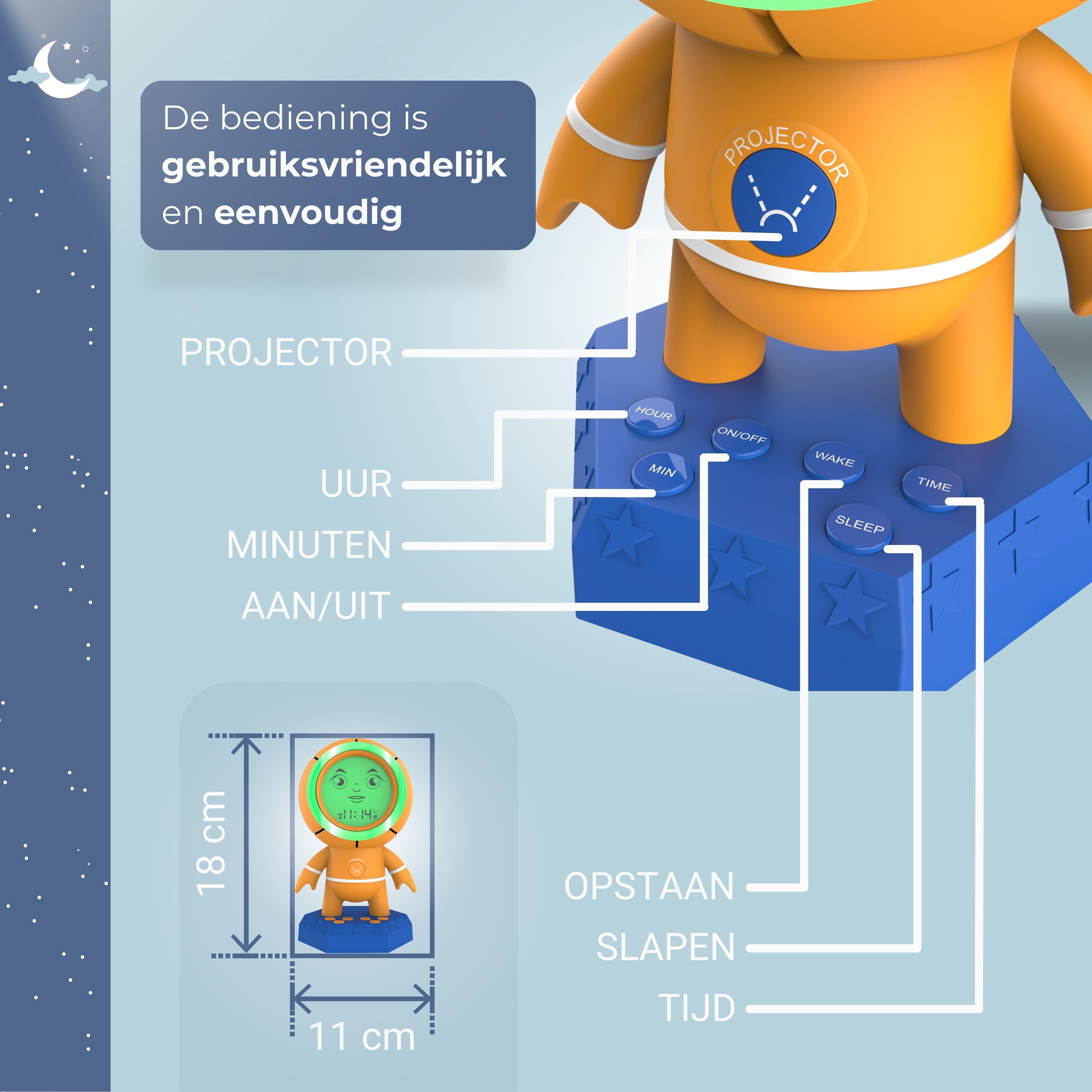 Fits4Kids Slaaptrainer met Projectielicht