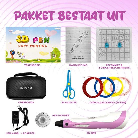 3D Pen XXL Starterspakket - Roze
