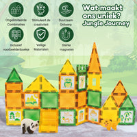 Magnetic Tiles - Jungle Journey Editie - 47 Stuks