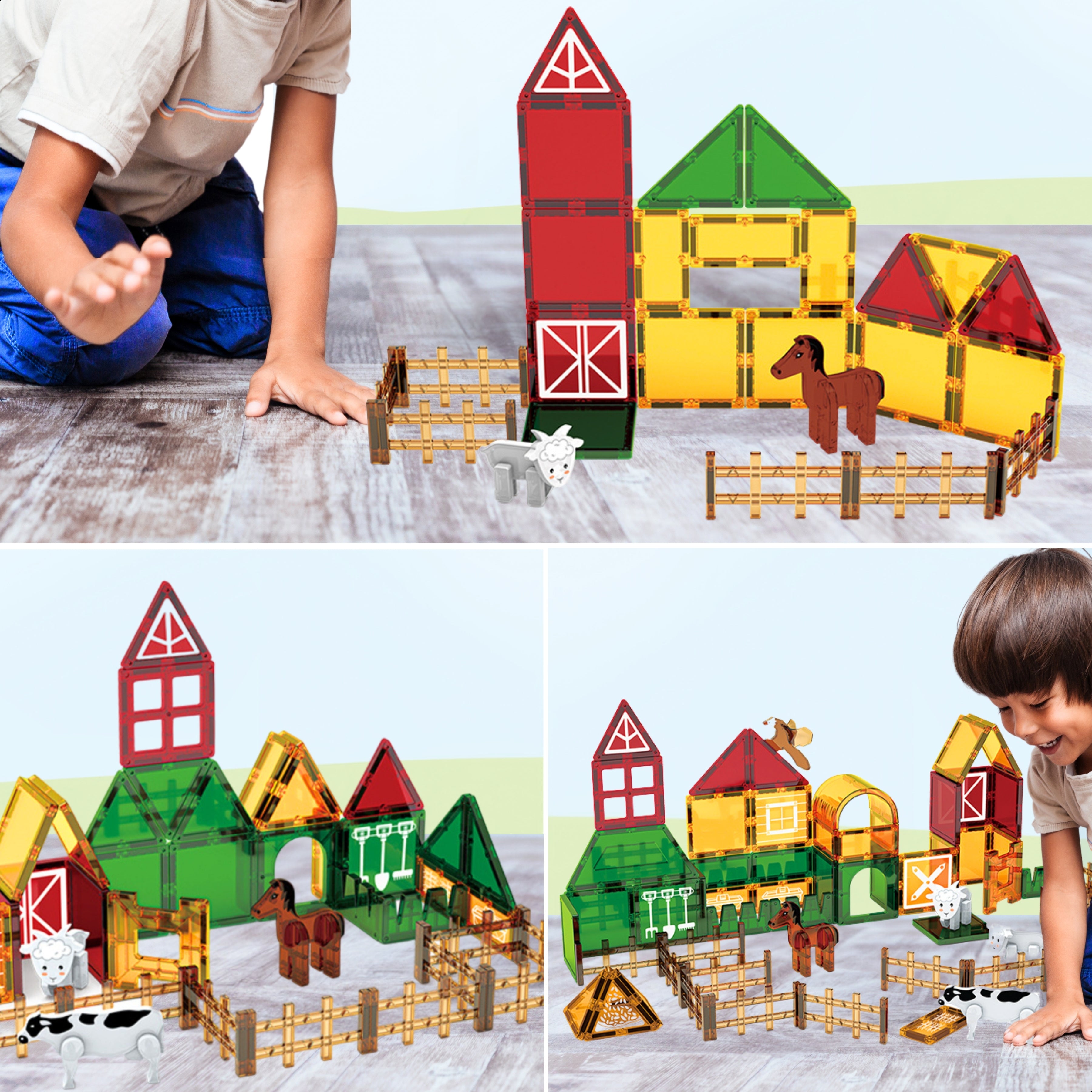 Magnetic Tiles - Farmyard Frenzy Editie - 76 Stuks