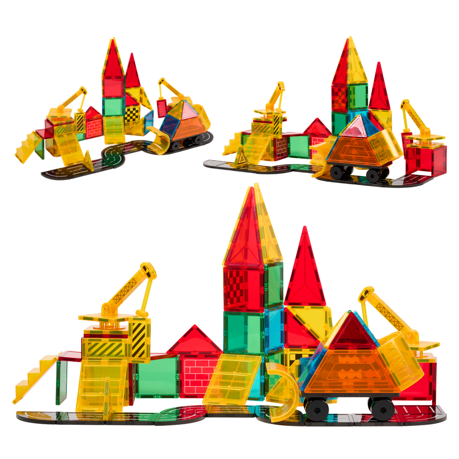 Magnetic Tiles - Construction Master Editie - 90 Stuks