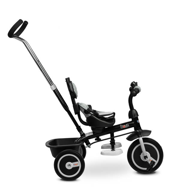 BUZZ Driewieler - Innovatieve 2-in-1 Fiets en Kinderwagen - Grijs