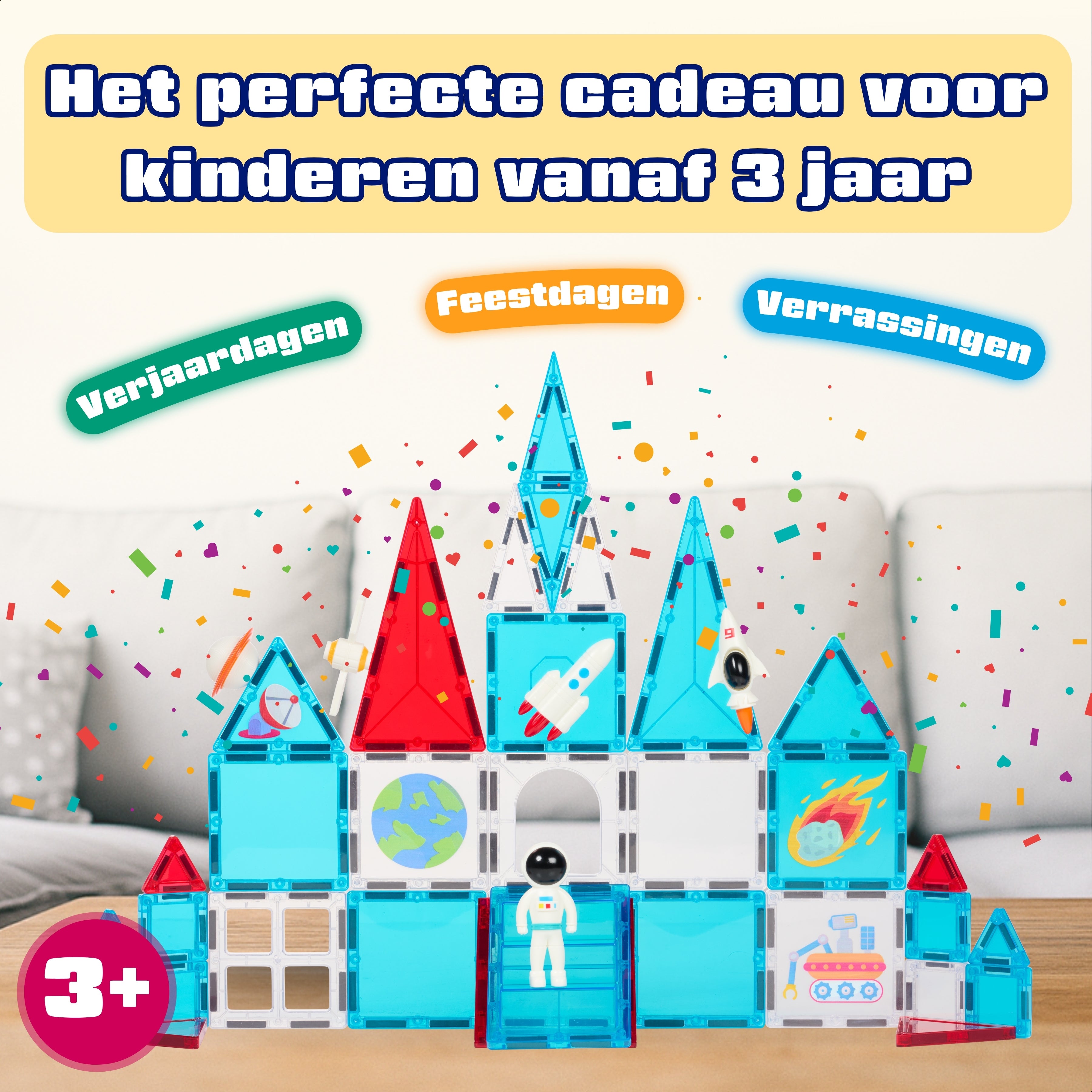 Magnetic Tiles van Fits4Kids als cadeau voor verjaardagen en feestdagen vanaf 3 jaar