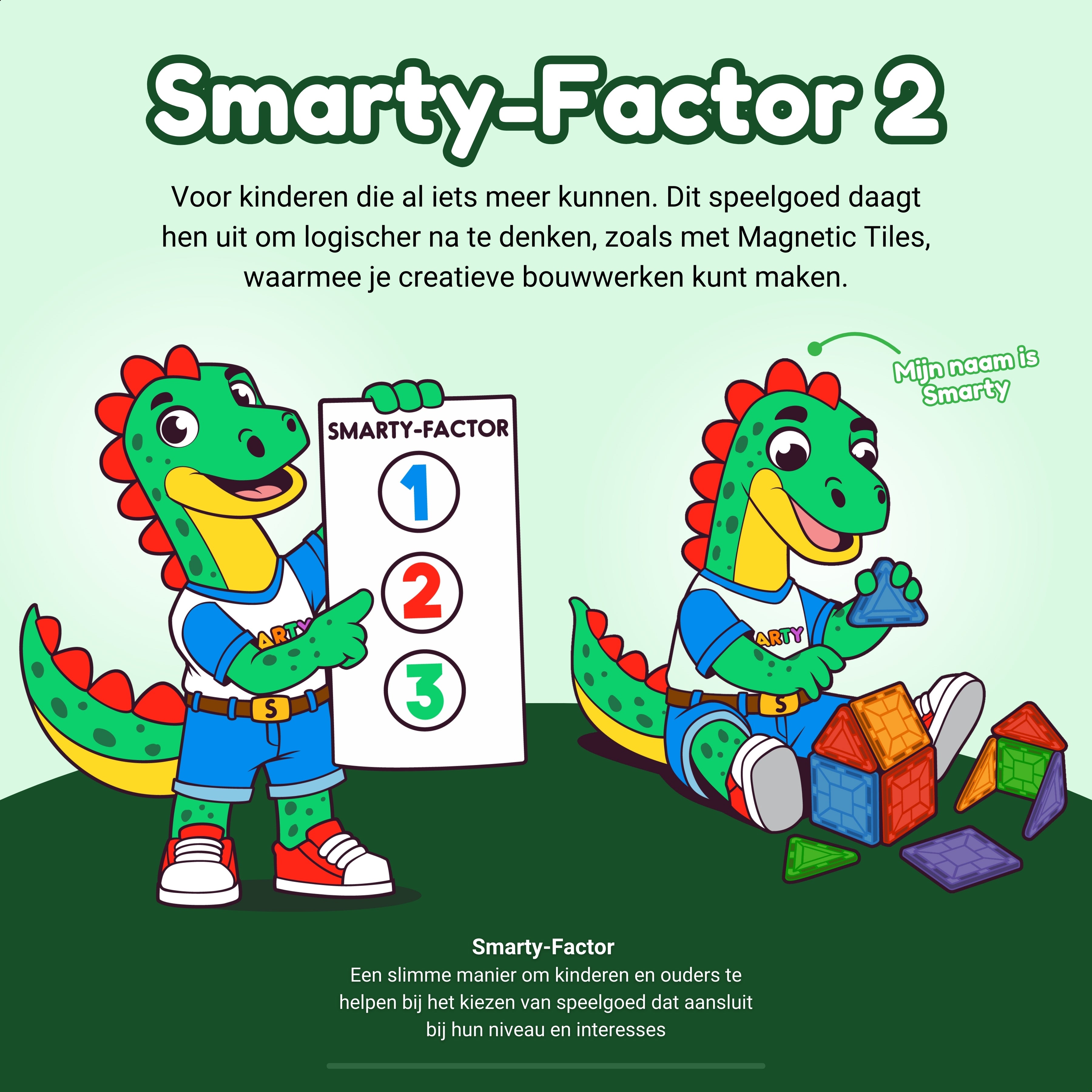 Magnetic Tiles Jungle van Fits4Kids met Smarty Factor 2 gemiddelde moeilijkheidsgraad