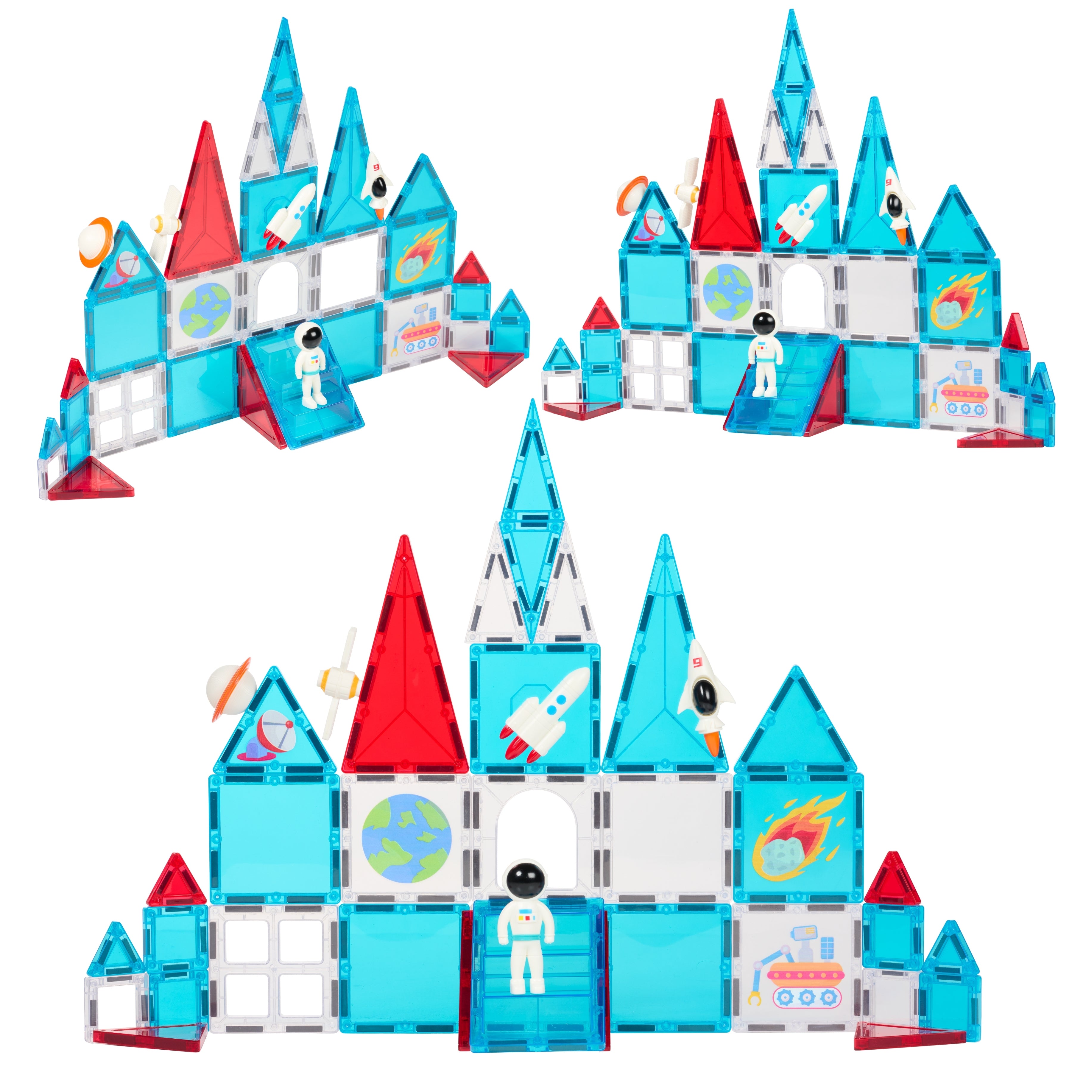 Kasteel gebouwd met Magnetic Tiles van Fits4Kids