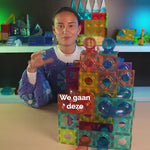 Magnetic Tiles Marble Run van Fits4Kids in gebruik door kind