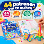 44 patronen om na te maken in het 3D Pen Sjablonenboek 2026 Edition