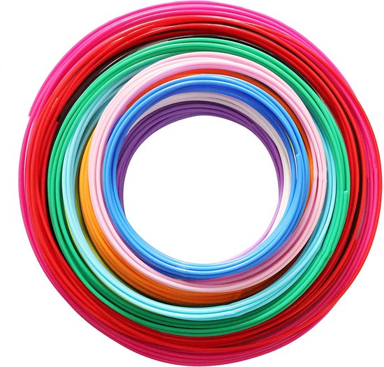 20 kleuren PLA-filament (100 meter)